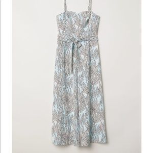 H&M Patterned Tie Waist Jumpsuit
